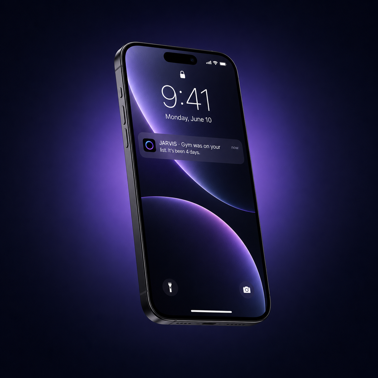 Phone notification mockup